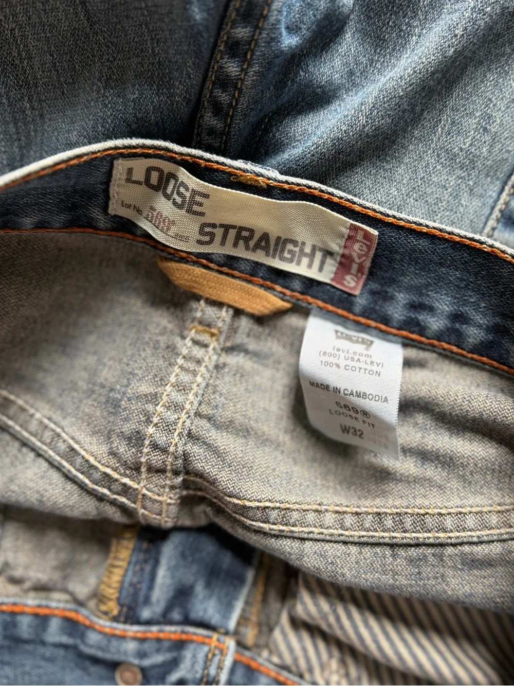Levi’s 569 Loose Straight Fit Denim Shorts Blue